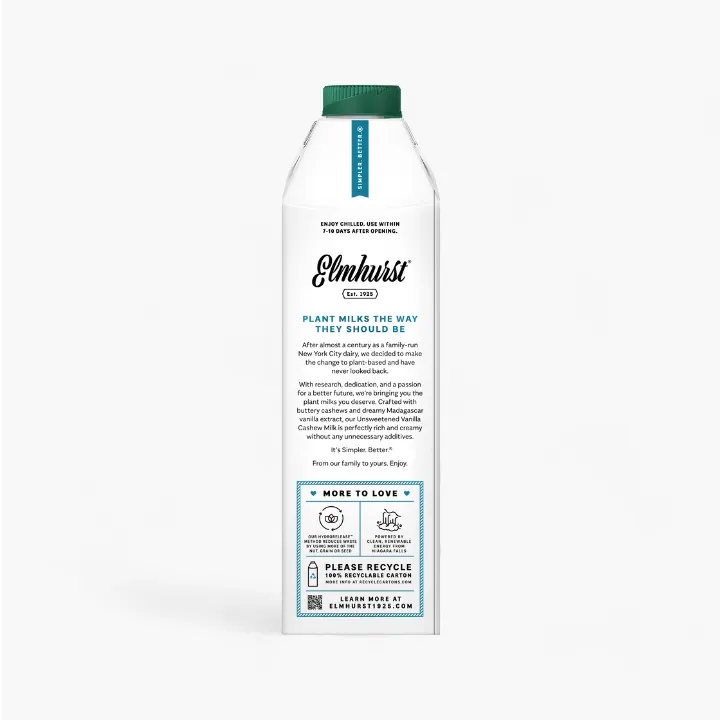 NEW Unsweetened Vanilla Cashew Milk, 32oz [6-Pack]