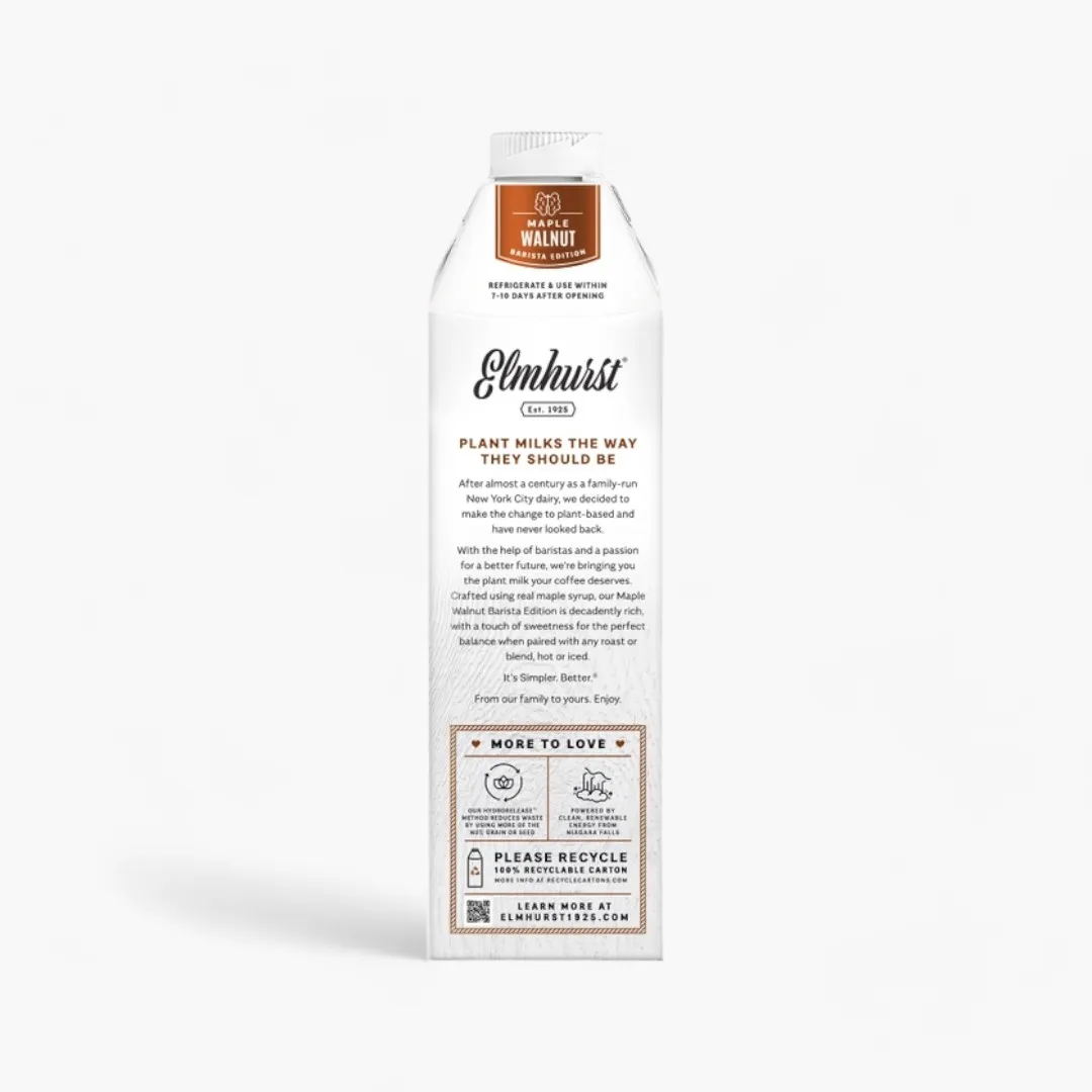Barista Edition Maple Walnut Milk, 32oz carton [6-Pack]
