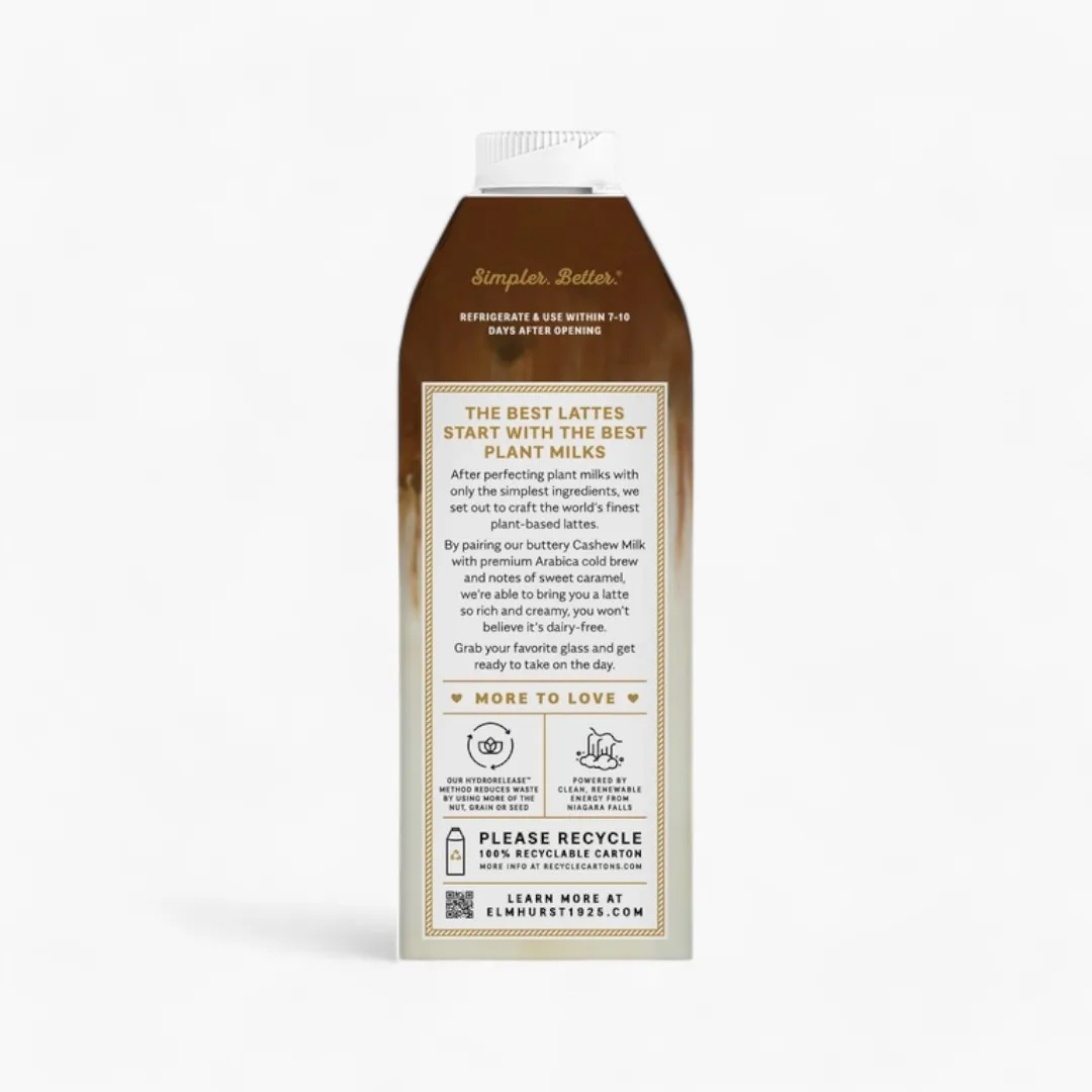 Caramel Cashew Latte, 25.4oz multi-serve carton [6-Pack]