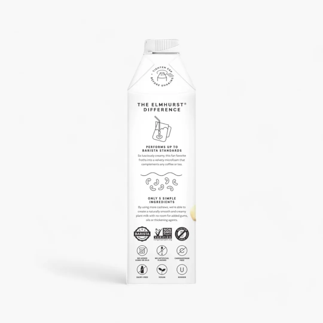 Lightly Sweetened Cashew Milk - Barista Approved, 32oz carton[6-Pack]