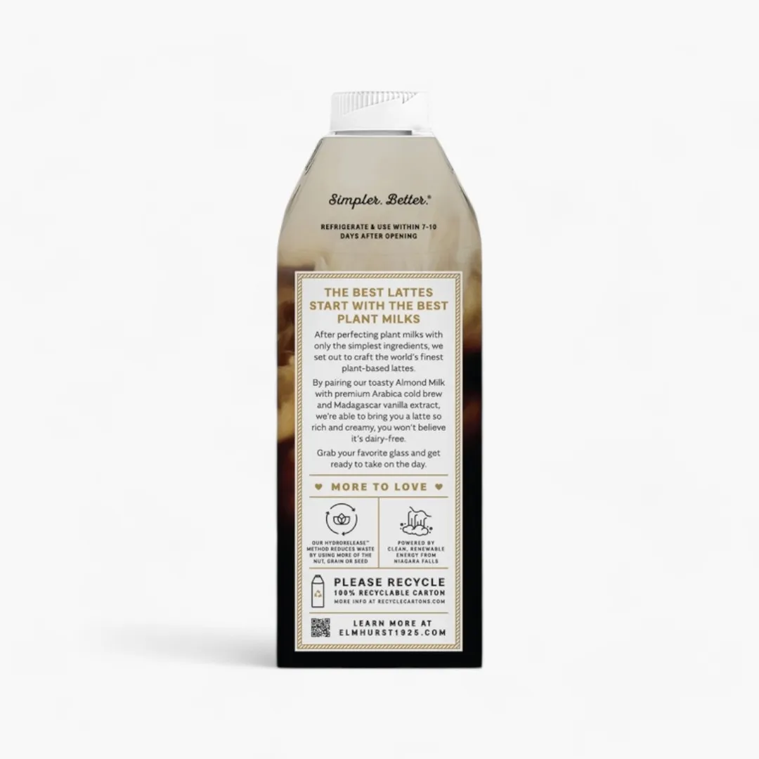 Toasted Vanilla Almond Latte, 25.4oz multi-serve carton [6-Pack]