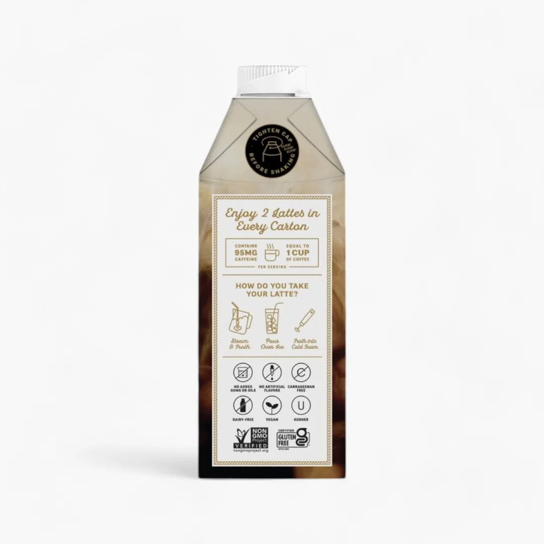 Toasted Vanilla Almond Latte, 25.4oz multi-serve carton [6-Pack]