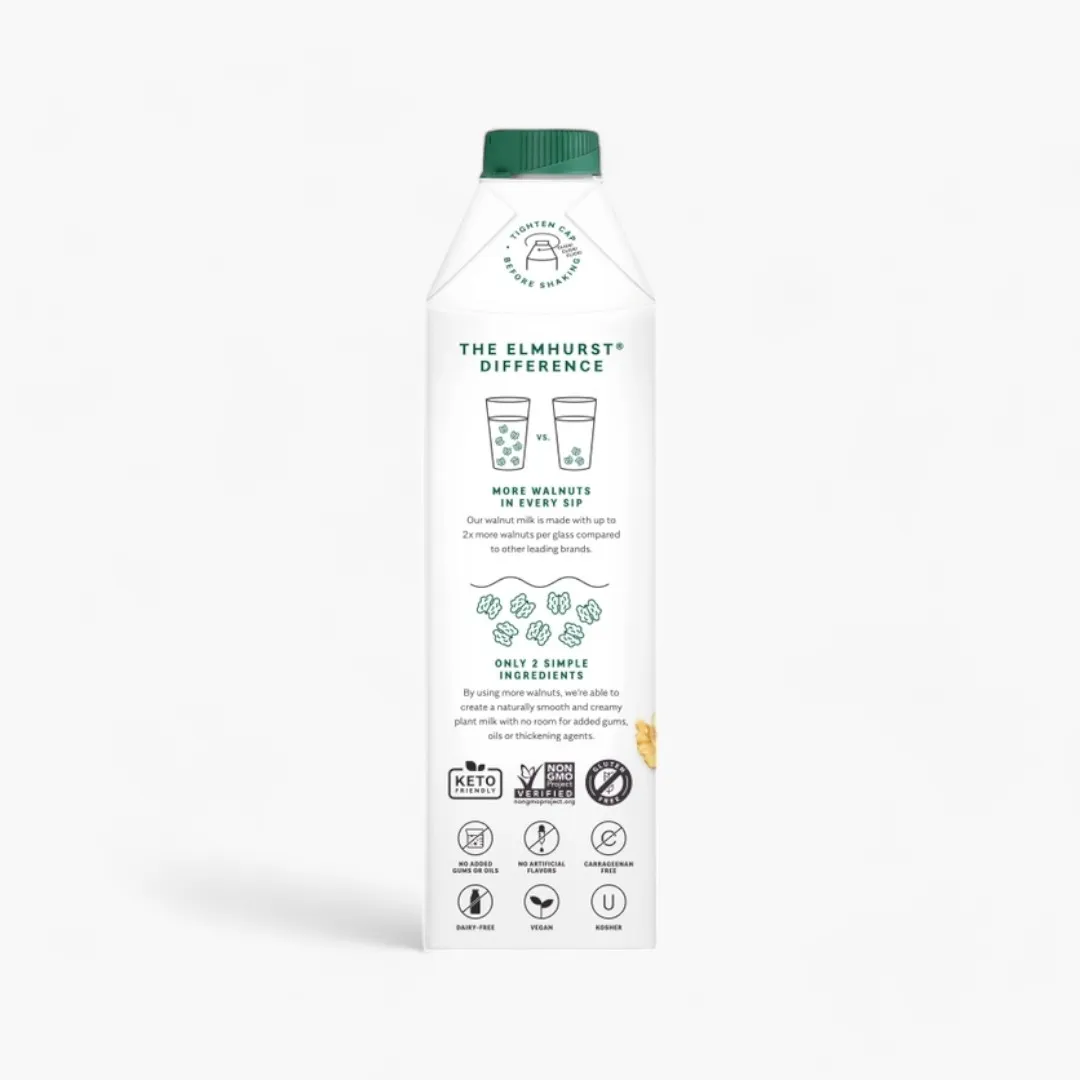 Unsweetened Walnut Milk, 32oz carton [6-Pack]
