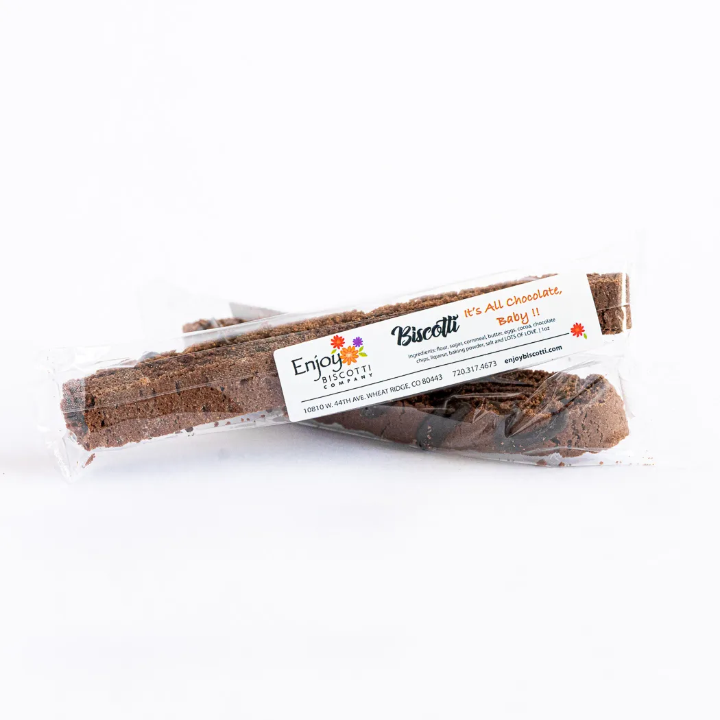 Gift Bag of Biscotti - Seasonal Themed Ribbons