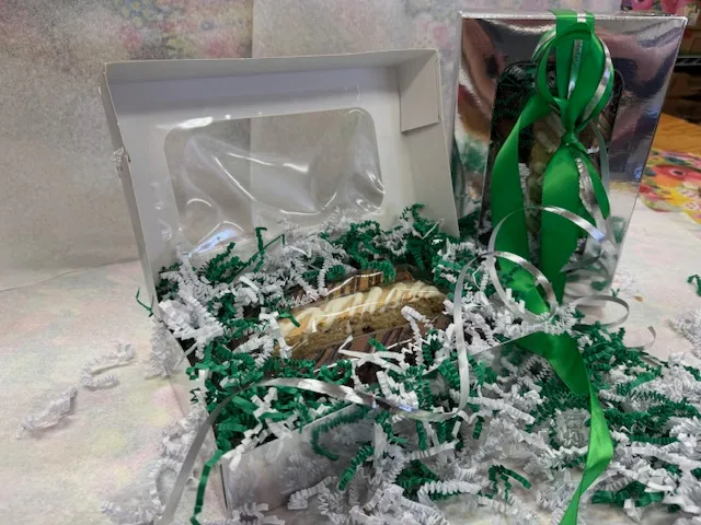 Gift Bag of Biscotti - Seasonal Themed Ribbons