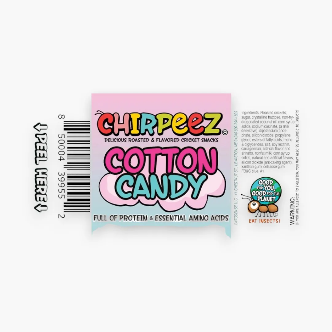 CHIRPEEZ FLAVORED CRICKET SNACKS - Cotton Candy
