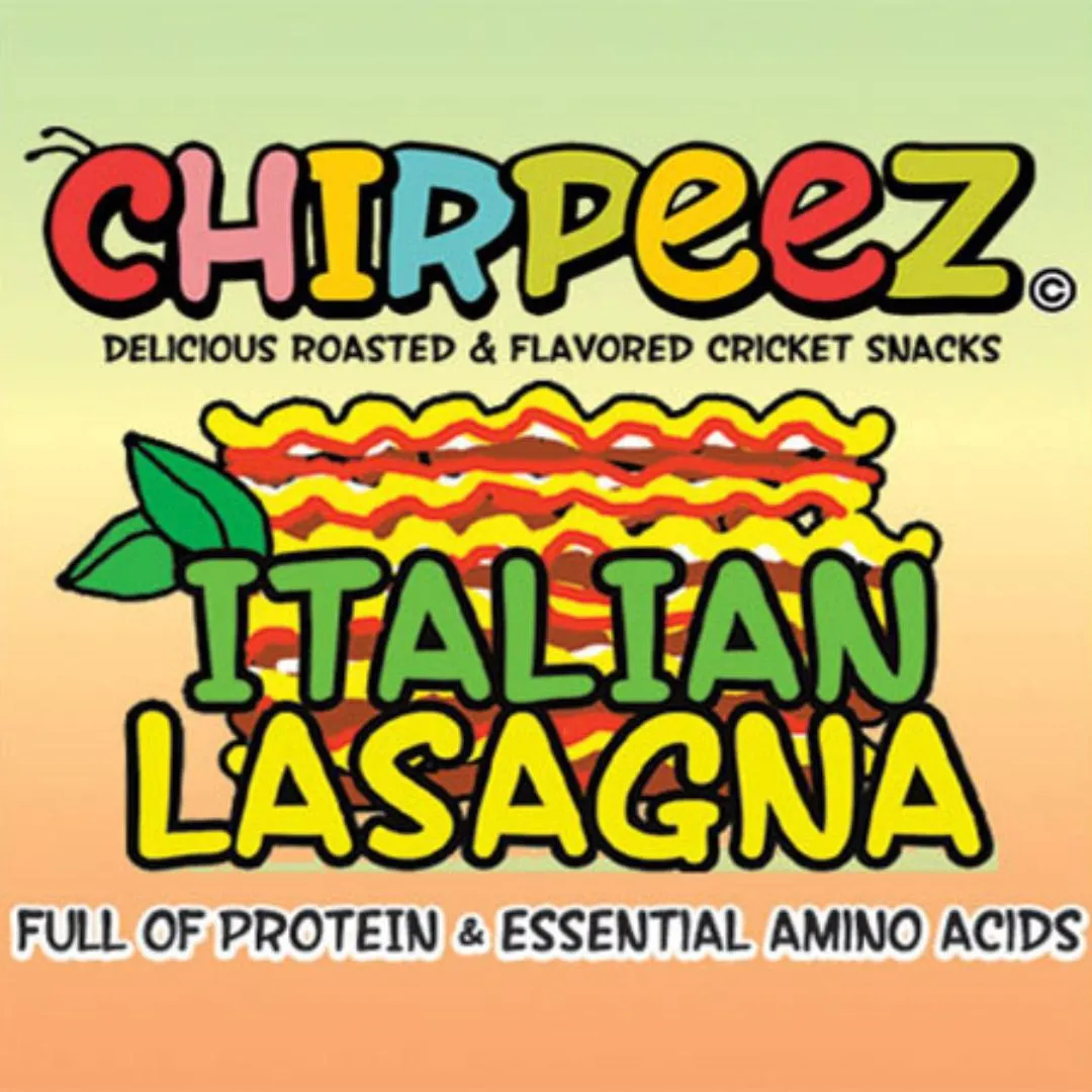 CHIRPEEZ FLAVORED CRICKET SNACKS - Italian Lasagna