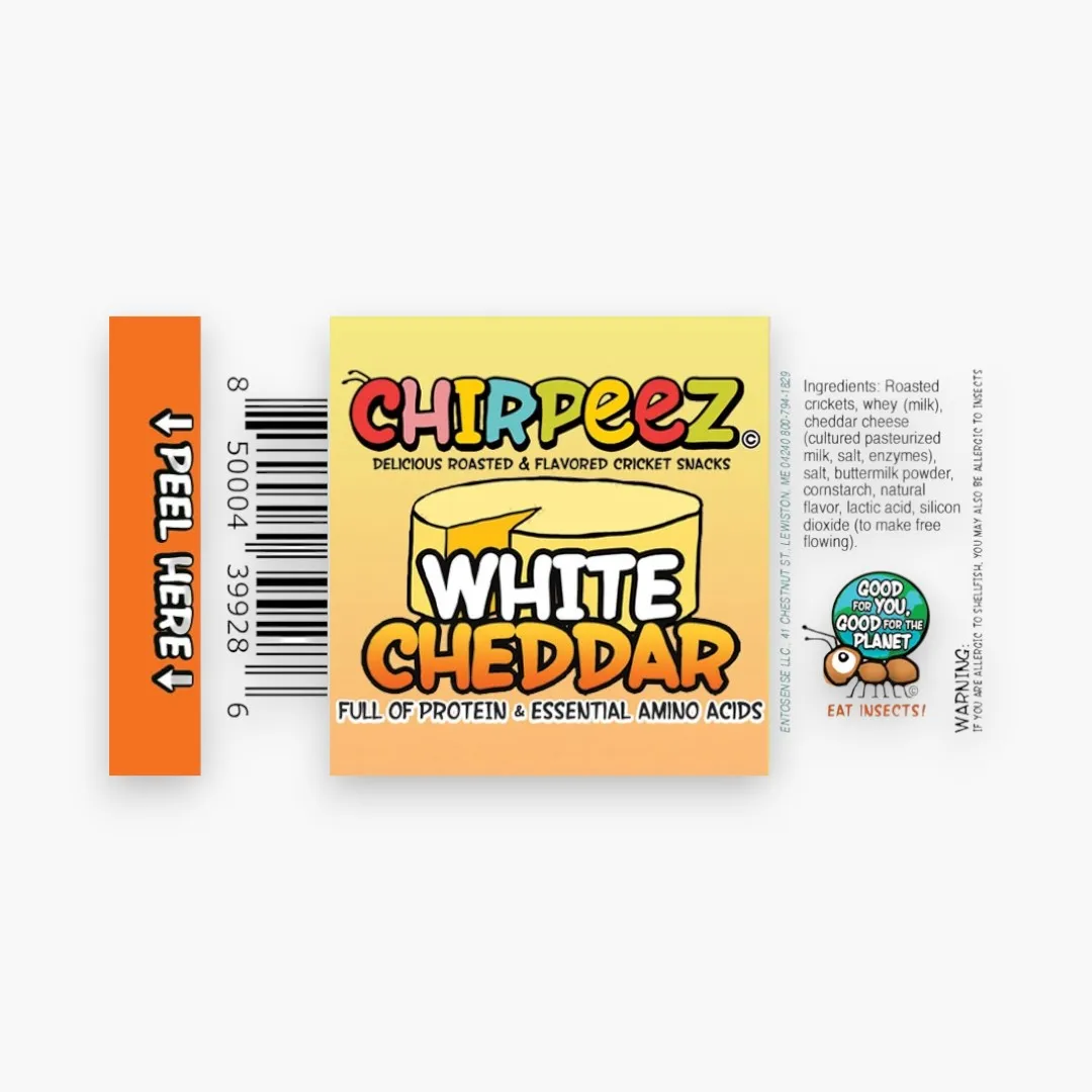 CHIRPEEZ FLAVORED CRICKET SNACKS - White Cheddar