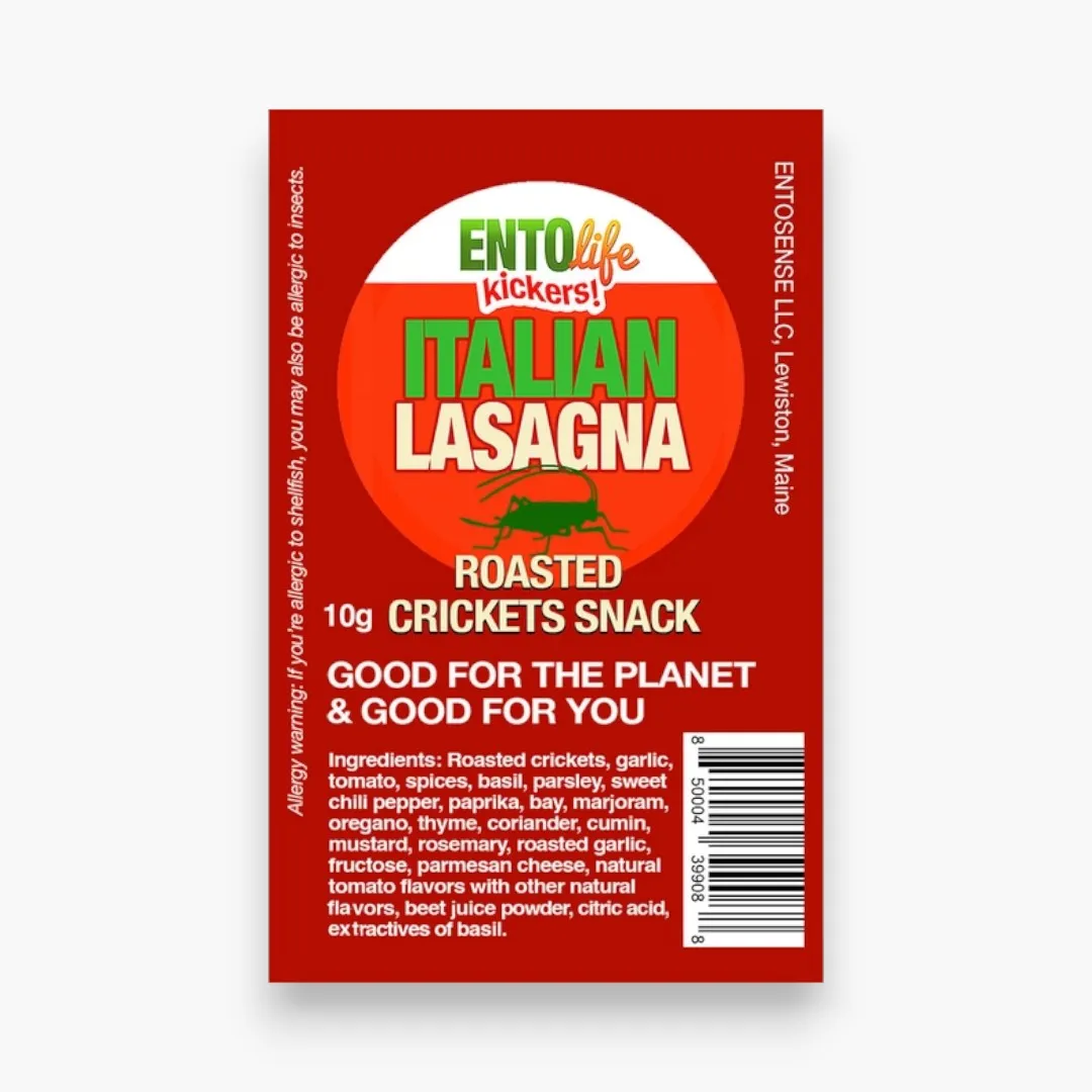 Mini-Kickers Flavored Cricket Snacks - Italian Lasagna