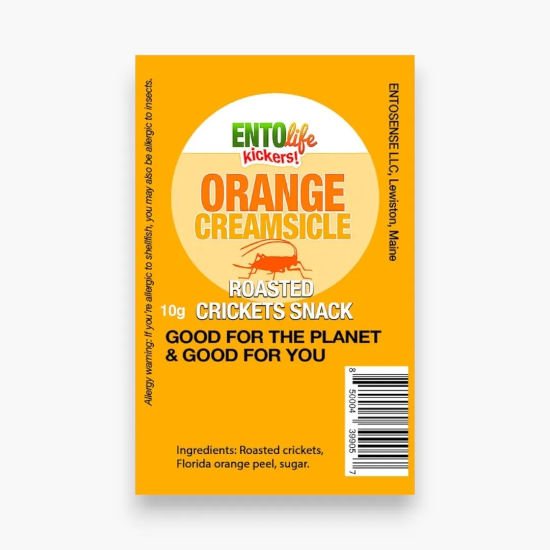 Mini-Kickers Flavored Cricket Snacks - Orange Creamsicle