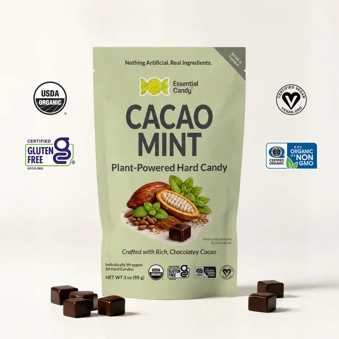 Cacao Mint Blend Functional Hard Candy, Chocolate and Mint