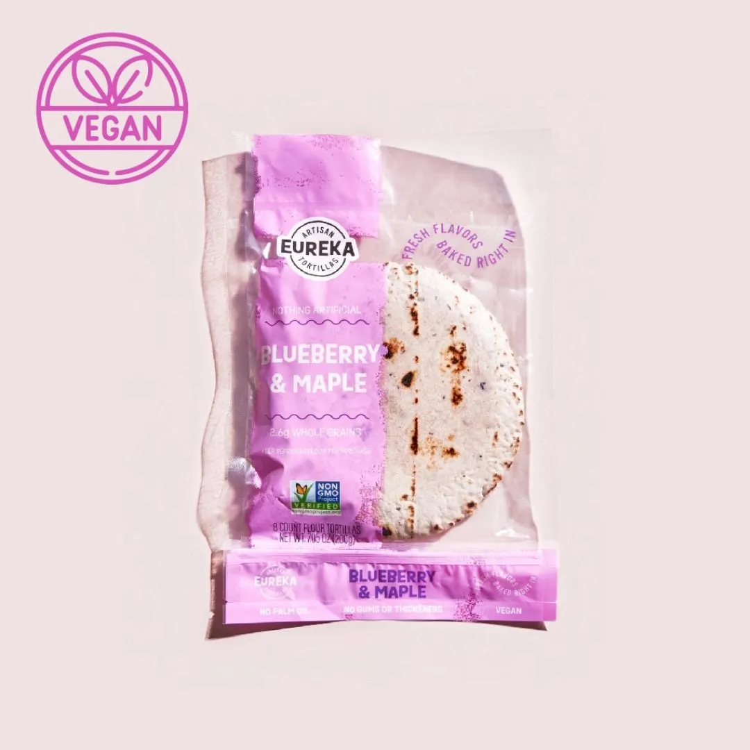 Blueberry & Maple Flour Tortillas (Vegan)