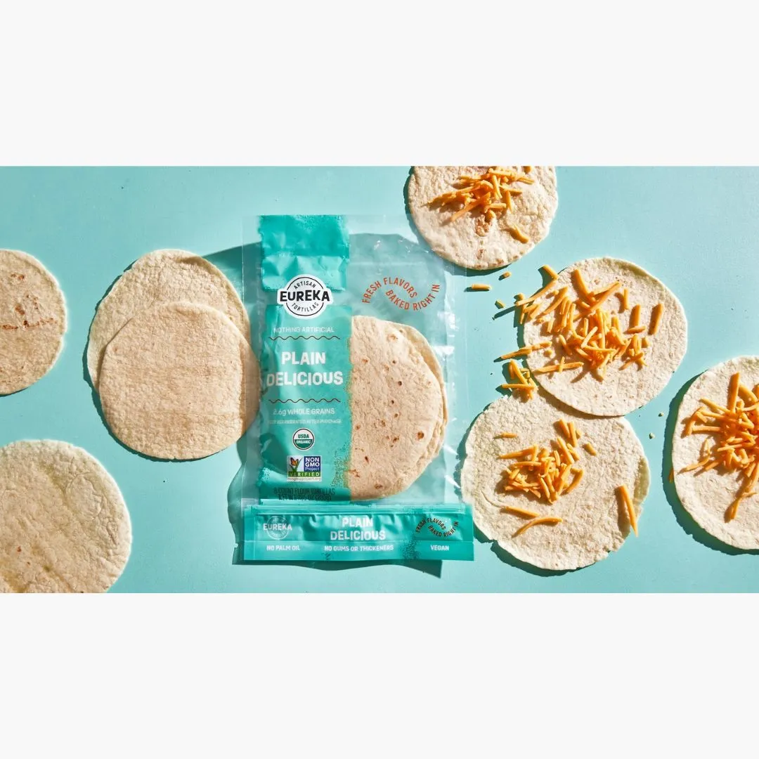 Plain Delicious Organic Flour Tortillas (Vegan)