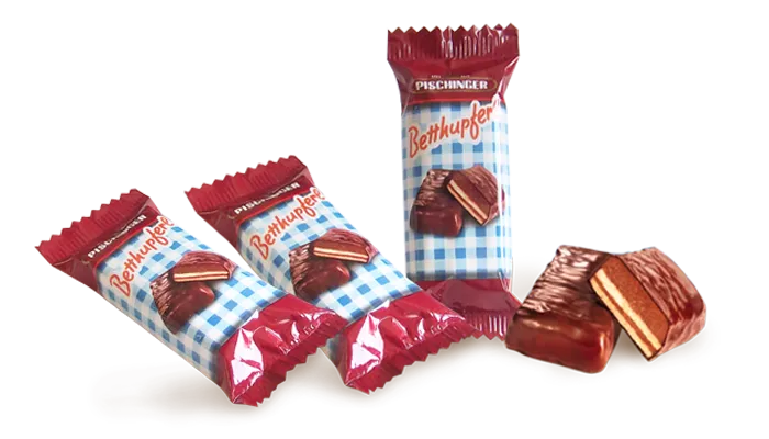 Pischinger Betthupferl - Dark Chocolate Filled with Hazelnut Brittle and Wafe...