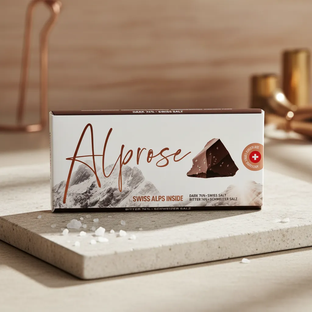 Alprose Dark 74% Swiss Salt 100g (Fairtrade Cocoa Program)