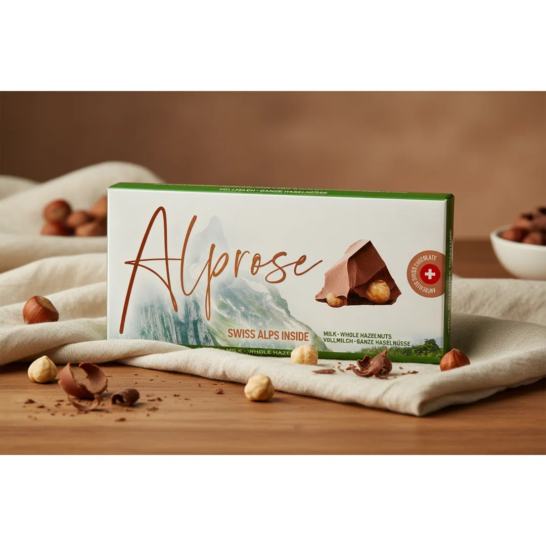 Alprose Milk whole Hazelnuts 100g (Fairtrade Cocoa Program)