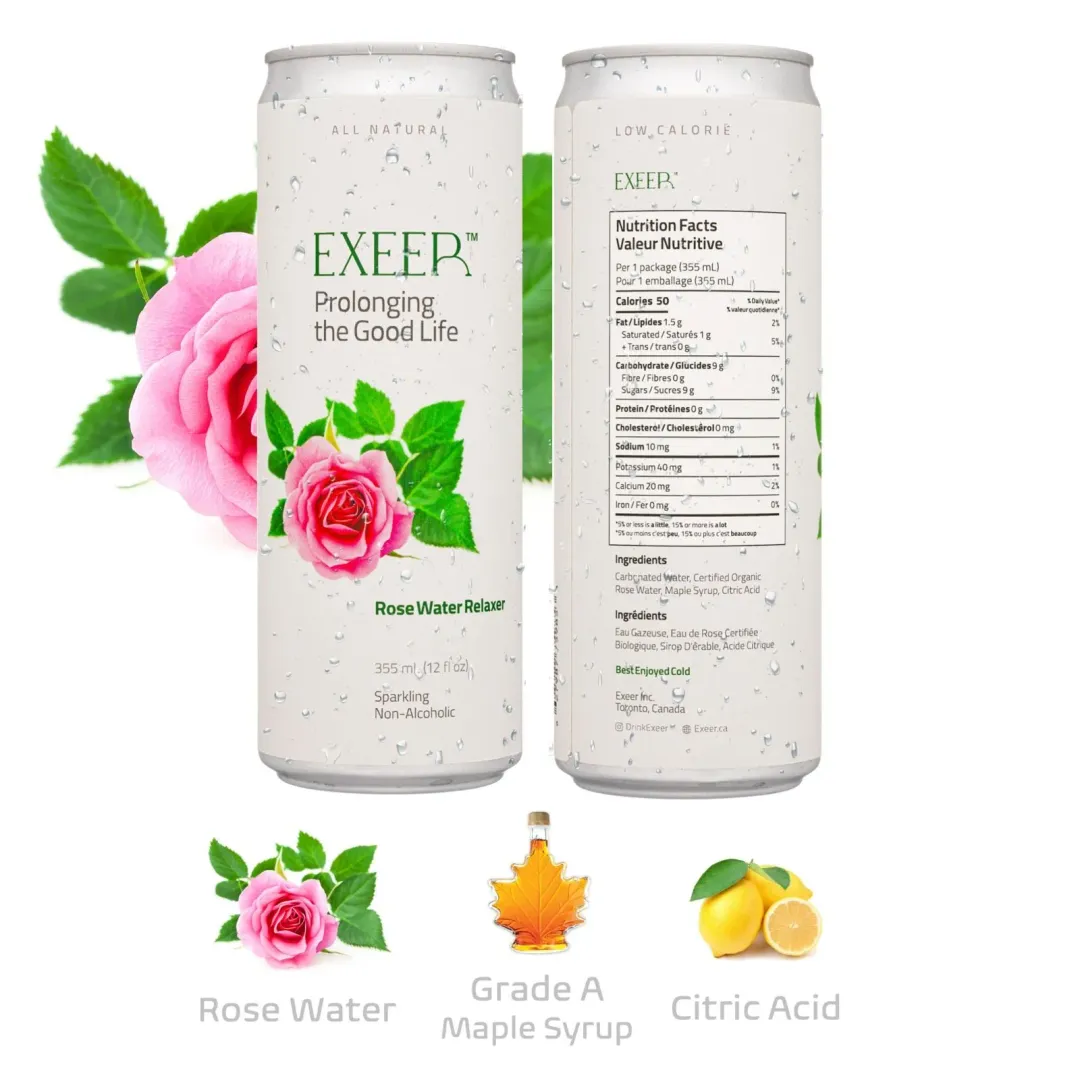 EXEER Sparkling Botanical Beverage Variety Pack of 4