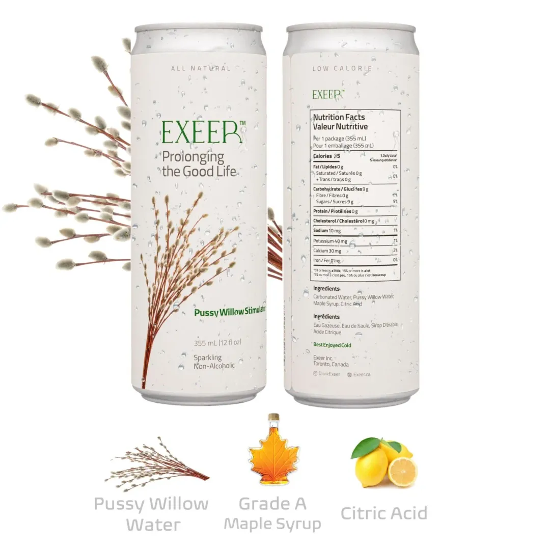 EXEER Sparkling Botanical Beverage Variety Pack of 4