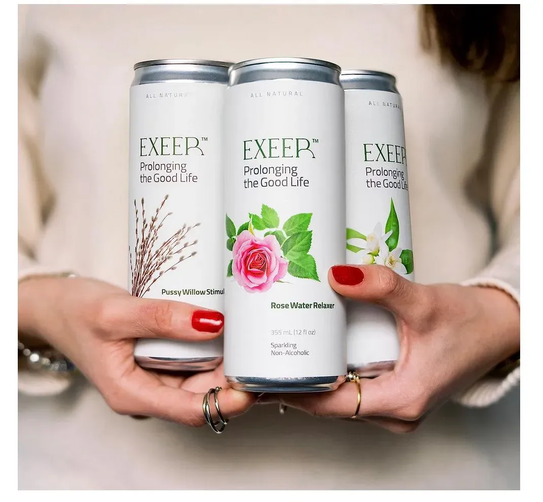EXEER Sparkling Botanical Beverage Variety Pack of 4