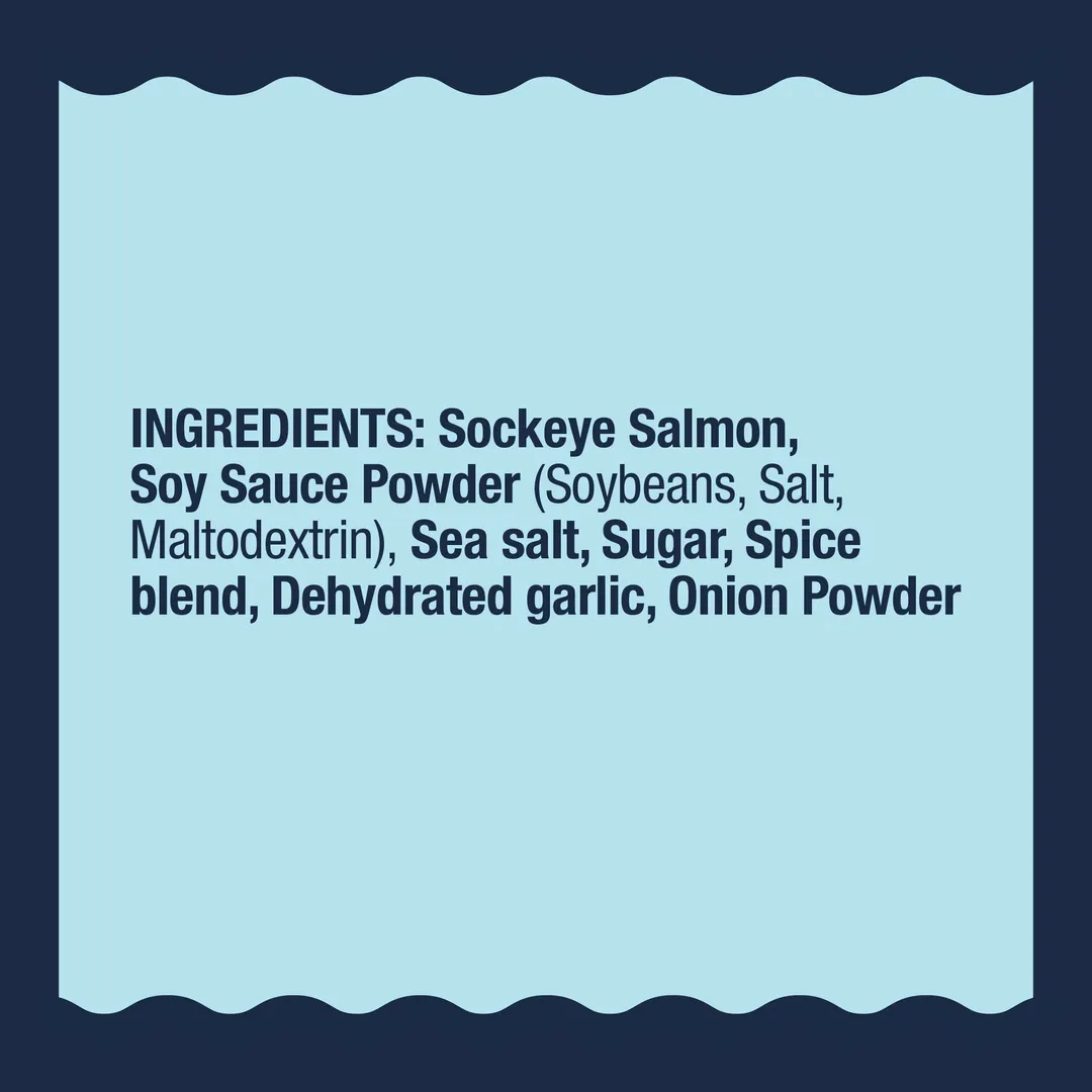 Sea Salt Wild Alaskan Sockeye Salmon Jerky (64 ct case)