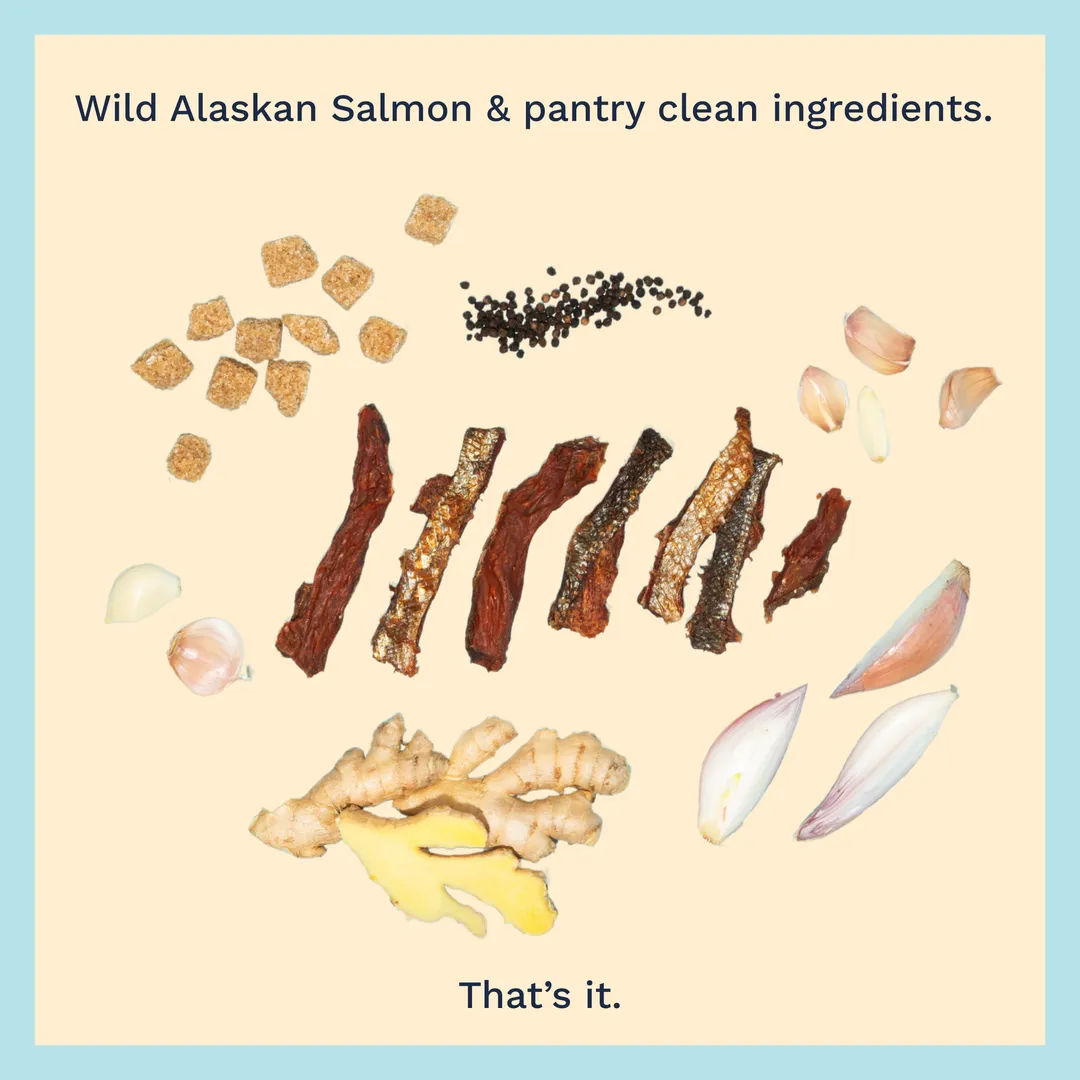 Sea Salt Wild Alaskan Sockeye Salmon Jerky (in a Caddy)
