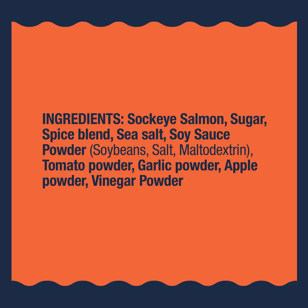 Sweet Chili Wild Alaskan Sockeye Salmon Jerky (64-ct case)