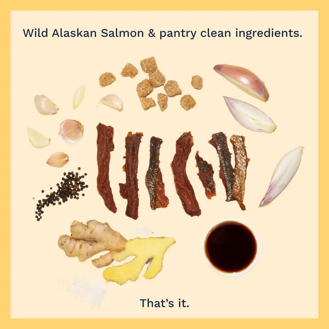 Teriyaki Wild Alaskan Sockeye Salmon Jerky (in a Caddy)