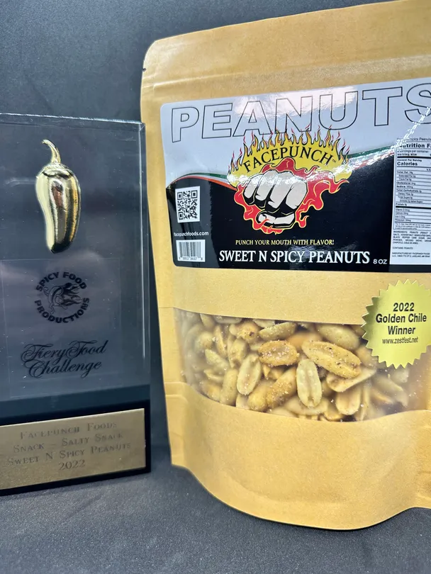 Peanuts seasoned with Sweet n Spicy Seasoning