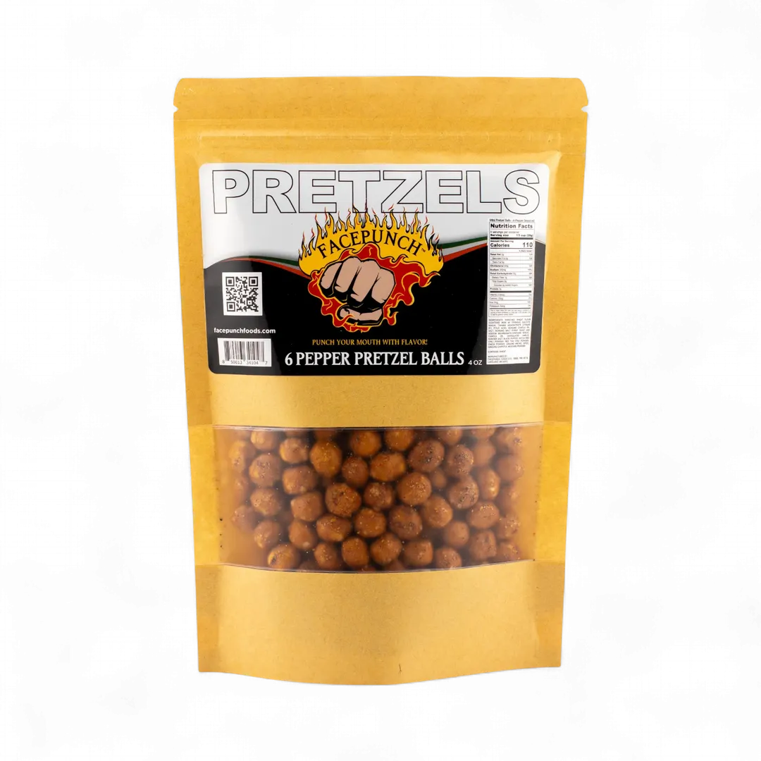 6 Pepper Seasoned Pretzel balls
