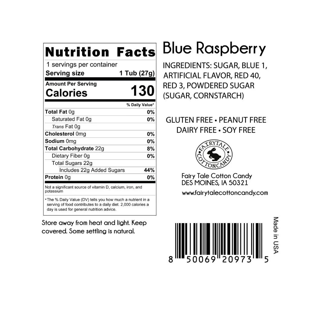 Fun Size Blue Raspberry & Wild Strawberry Cotton Candy