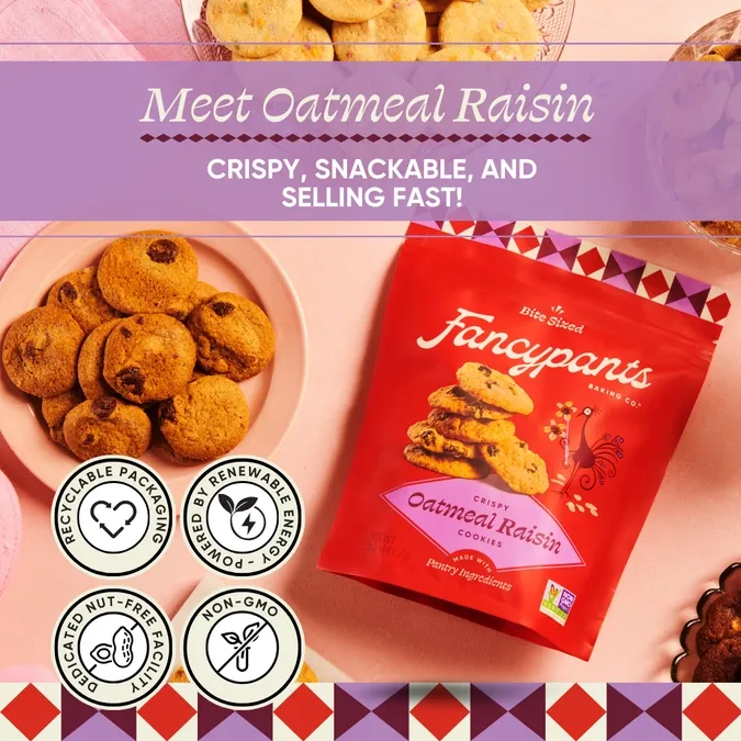 Oatmeal Raisin Cookies | Crisp Classic | 5-oz Pouch