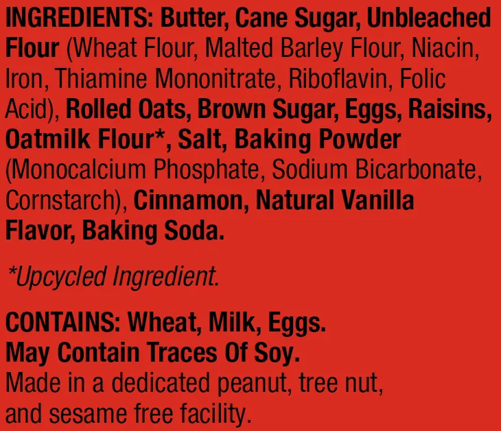Oatmeal Raisin Cookies | Crisp Classic | 5-oz Pouch