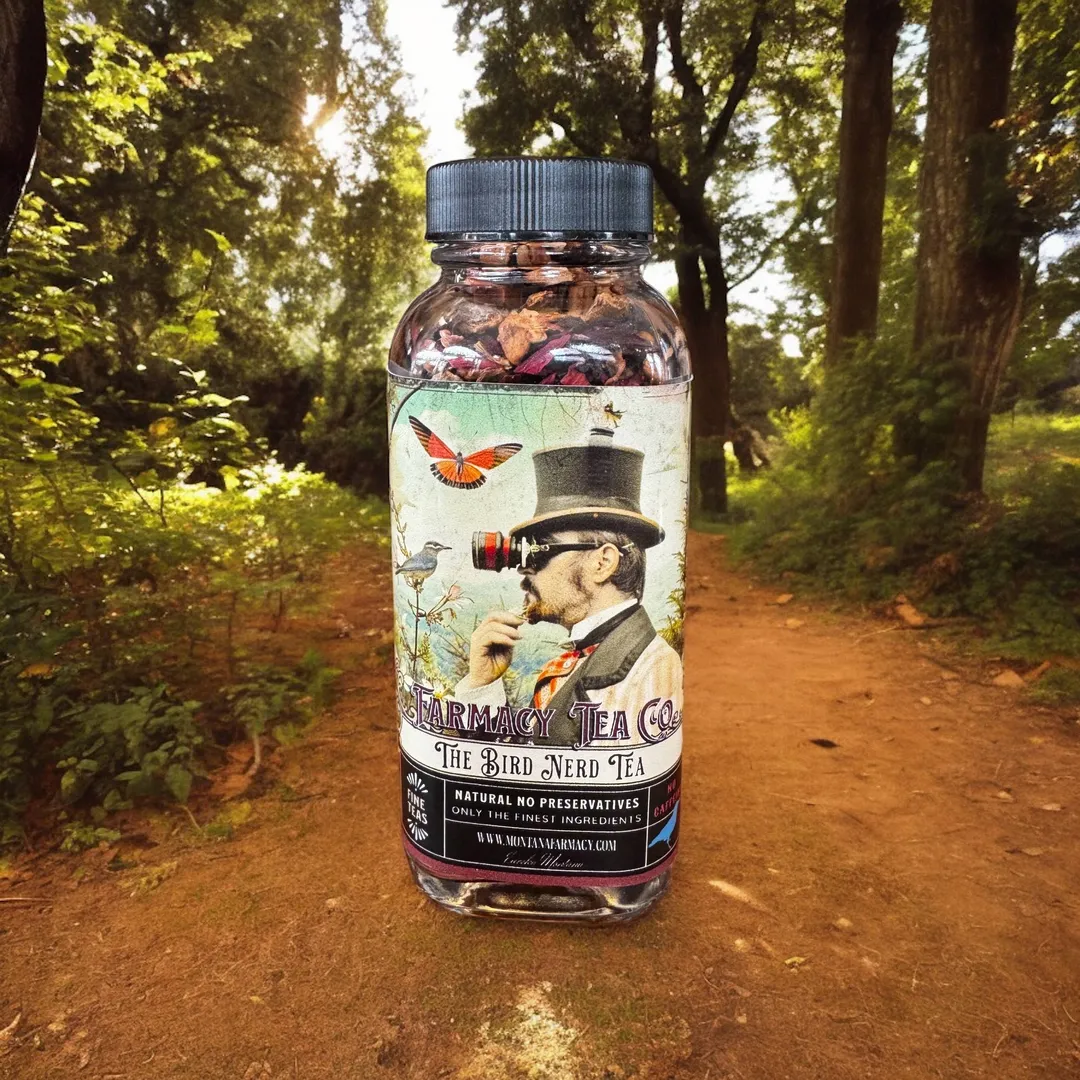 Bird Nerd Birdwatching Tea Outdoors delightful glass jar