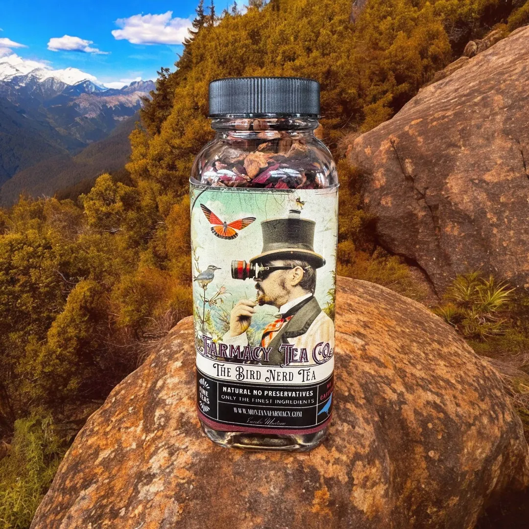Bird Nerd Birdwatching Tea Outdoors delightful glass jar