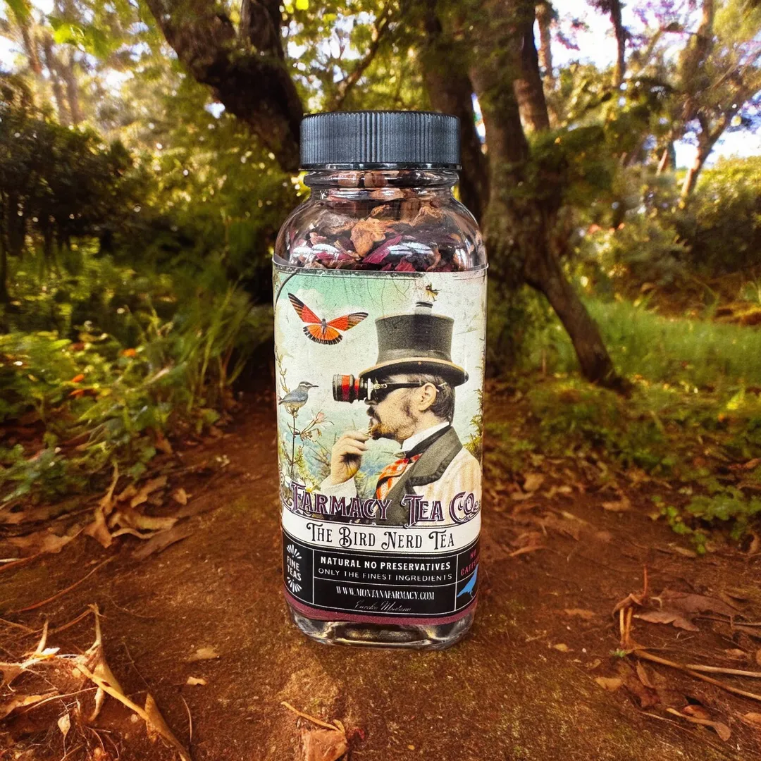 Bird Nerd Birdwatching Tea Outdoors delightful glass jar
