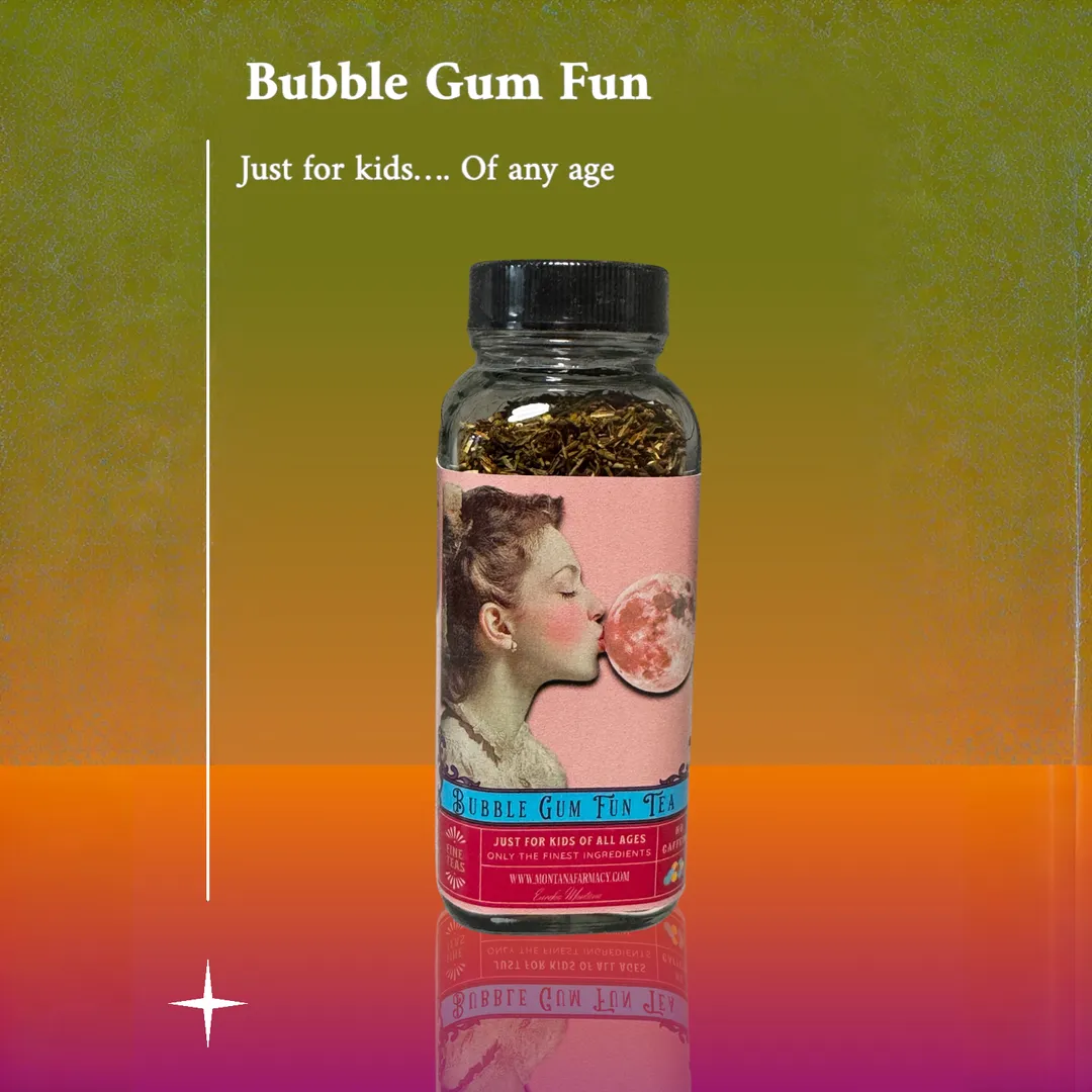 Bubble Gum Fun K-pop the Moon Tea in glass Jar 