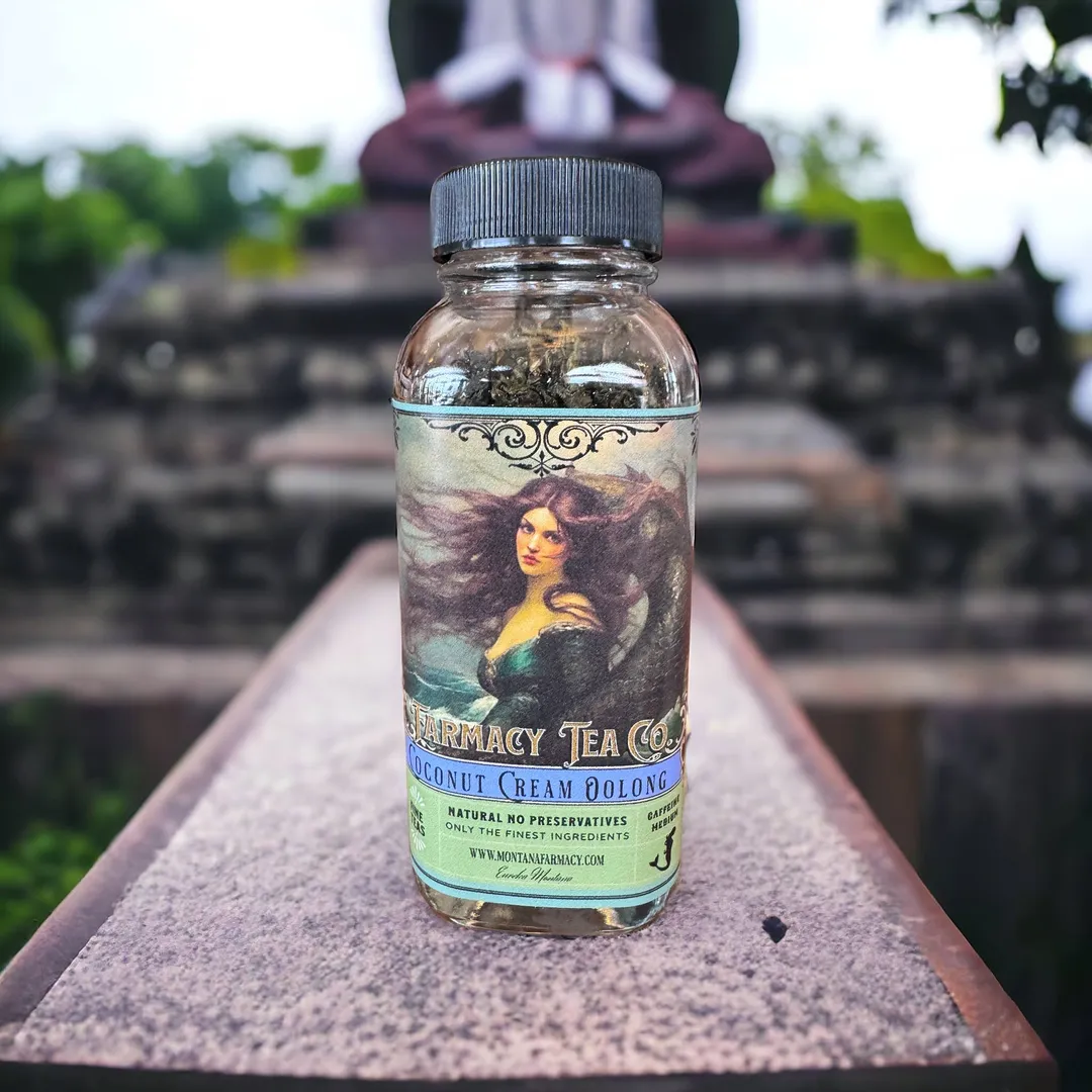Coconut Cream Oolong Majestic Mermaid Vintage Tea blend jar
