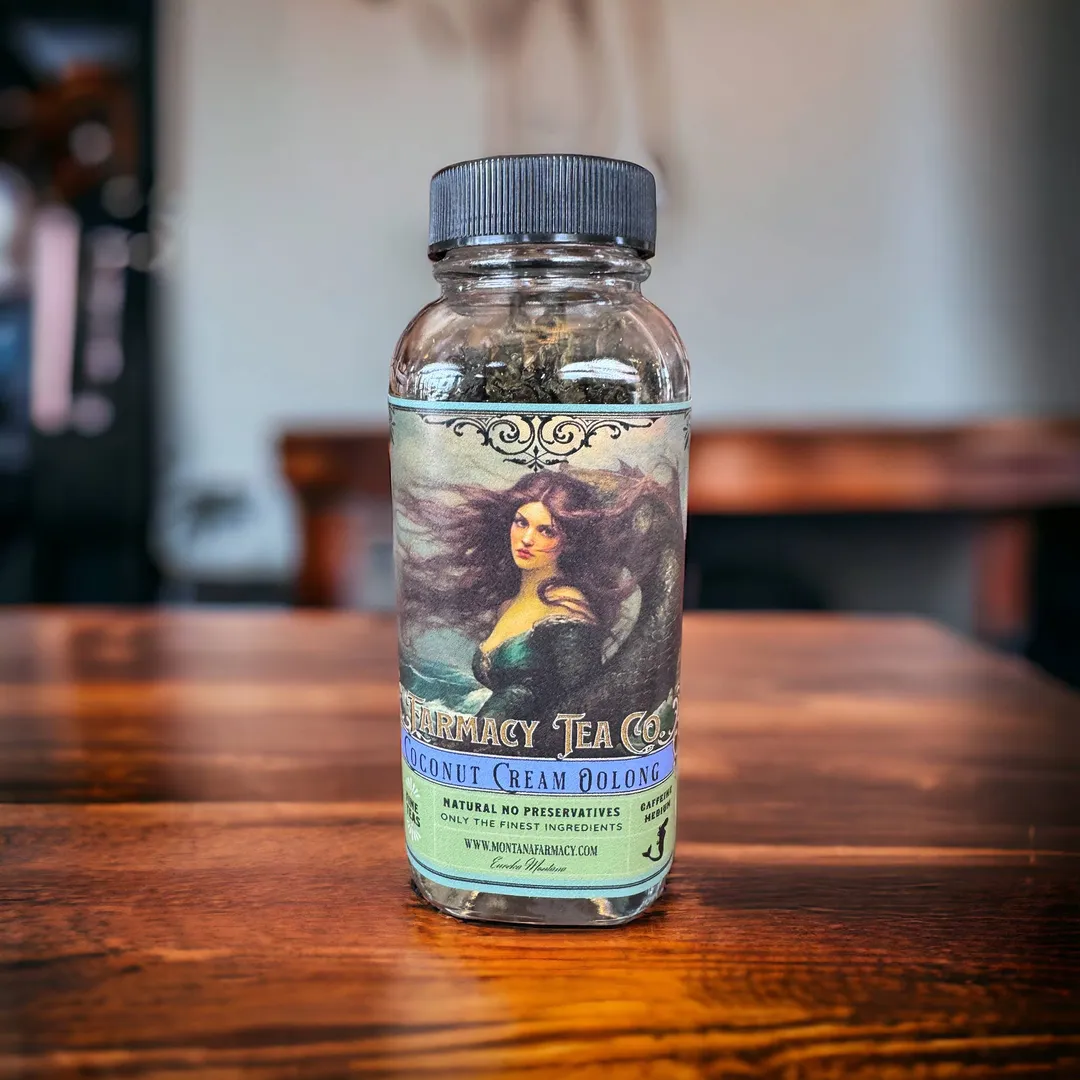 Coconut Cream Oolong Majestic Mermaid Vintage Tea blend jar