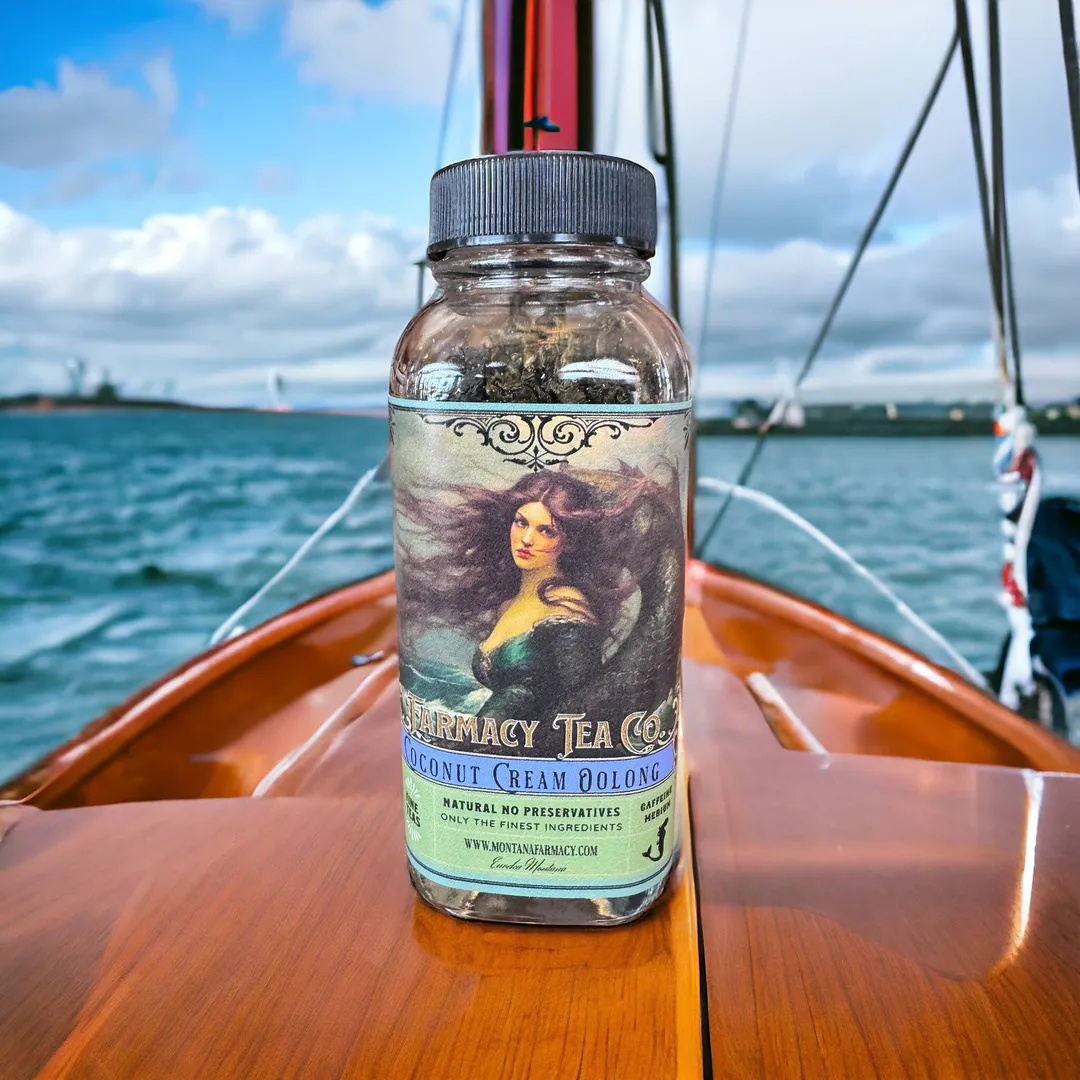 Coconut Cream Oolong Majestic Mermaid Vintage Tea blend jar