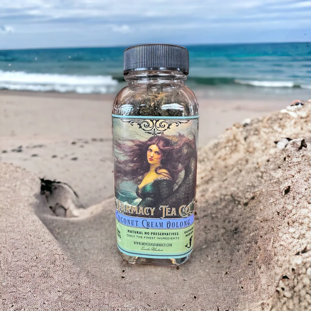 Coconut Cream Oolong Majestic Mermaid Vintage Tea blend jar