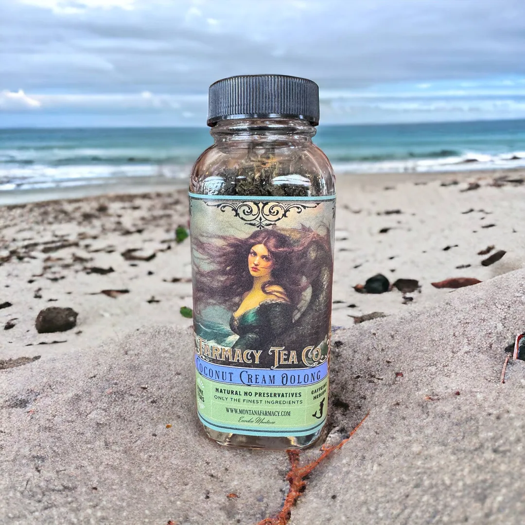 Coconut Cream Oolong Majestic Mermaid Vintage Tea blend jar