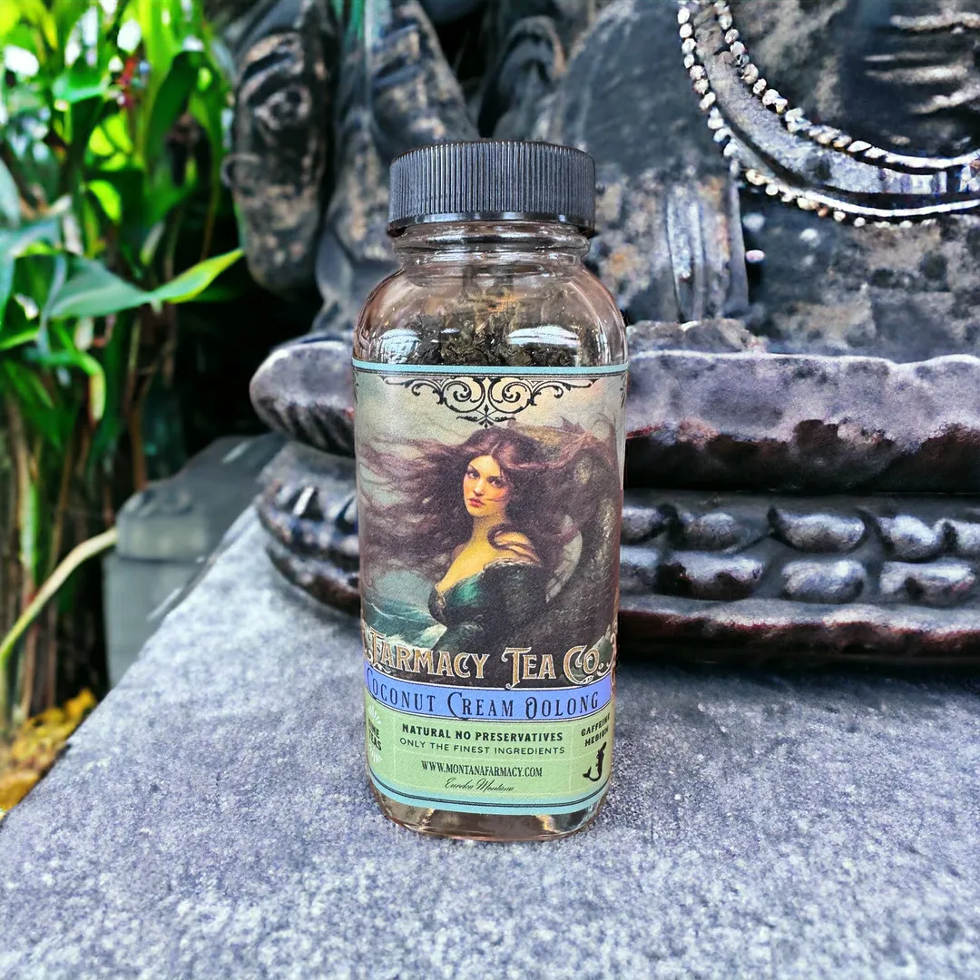 Coconut Cream Oolong Majestic Mermaid Vintage Tea blend jar