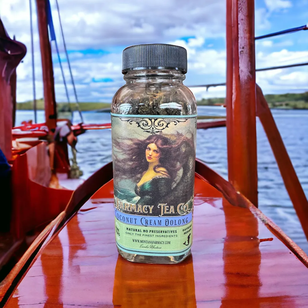 Coconut Cream Oolong Majestic Mermaid Vintage Tea blend jar