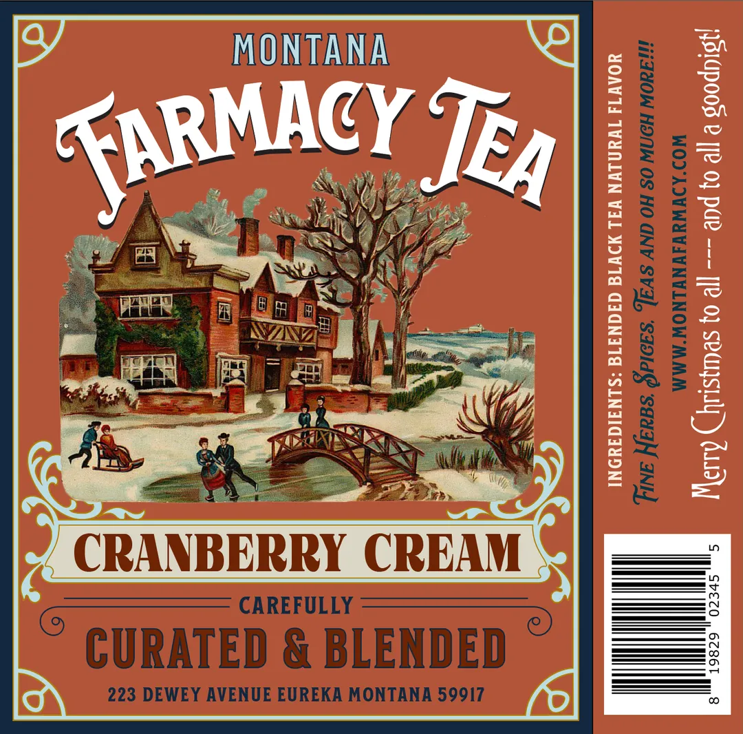 Cranberry and Cream Vintage victorian Holiday/ Christmas Tea