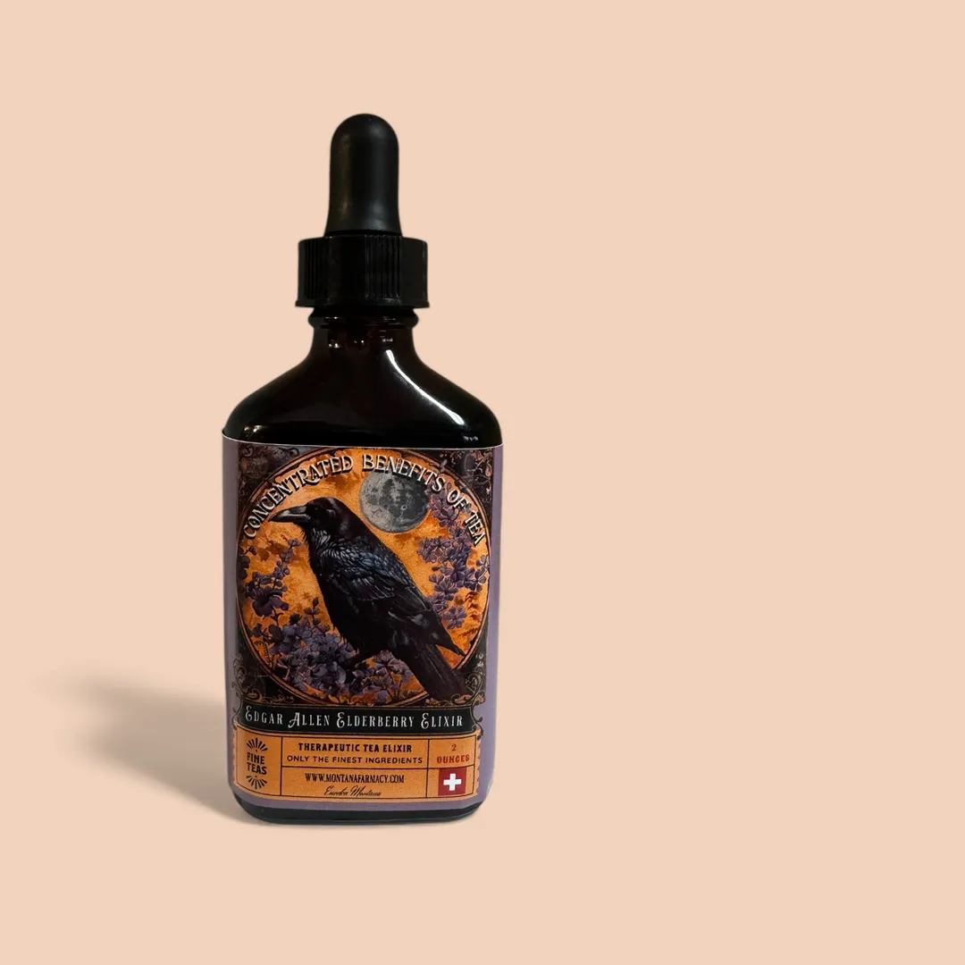 Edgar Allen Elderberry Tasty Tea elixir Wellness Drops 