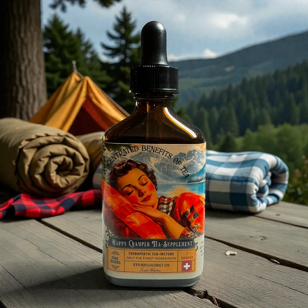 Happy Cramper cycle Support Herbal Tea elixir Wellness Drops