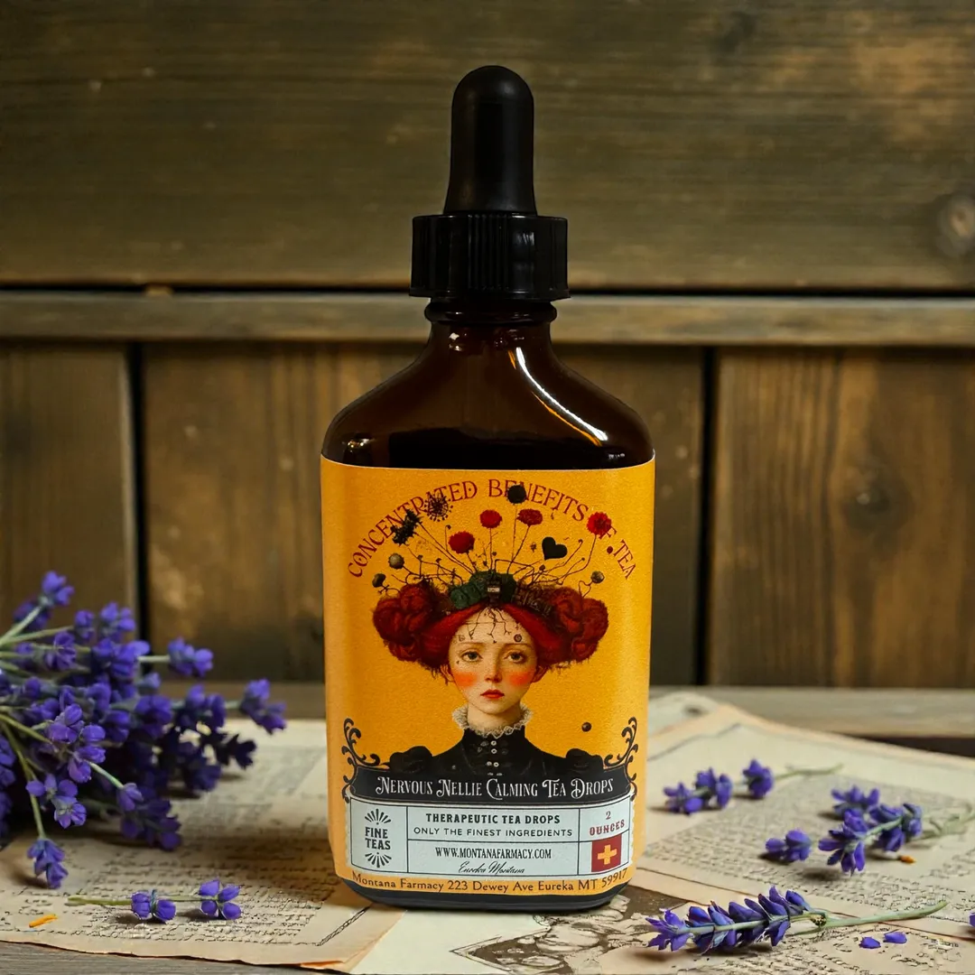 Lil Miss Nervous Nellie Herbal Tea elixir Wellness Drops