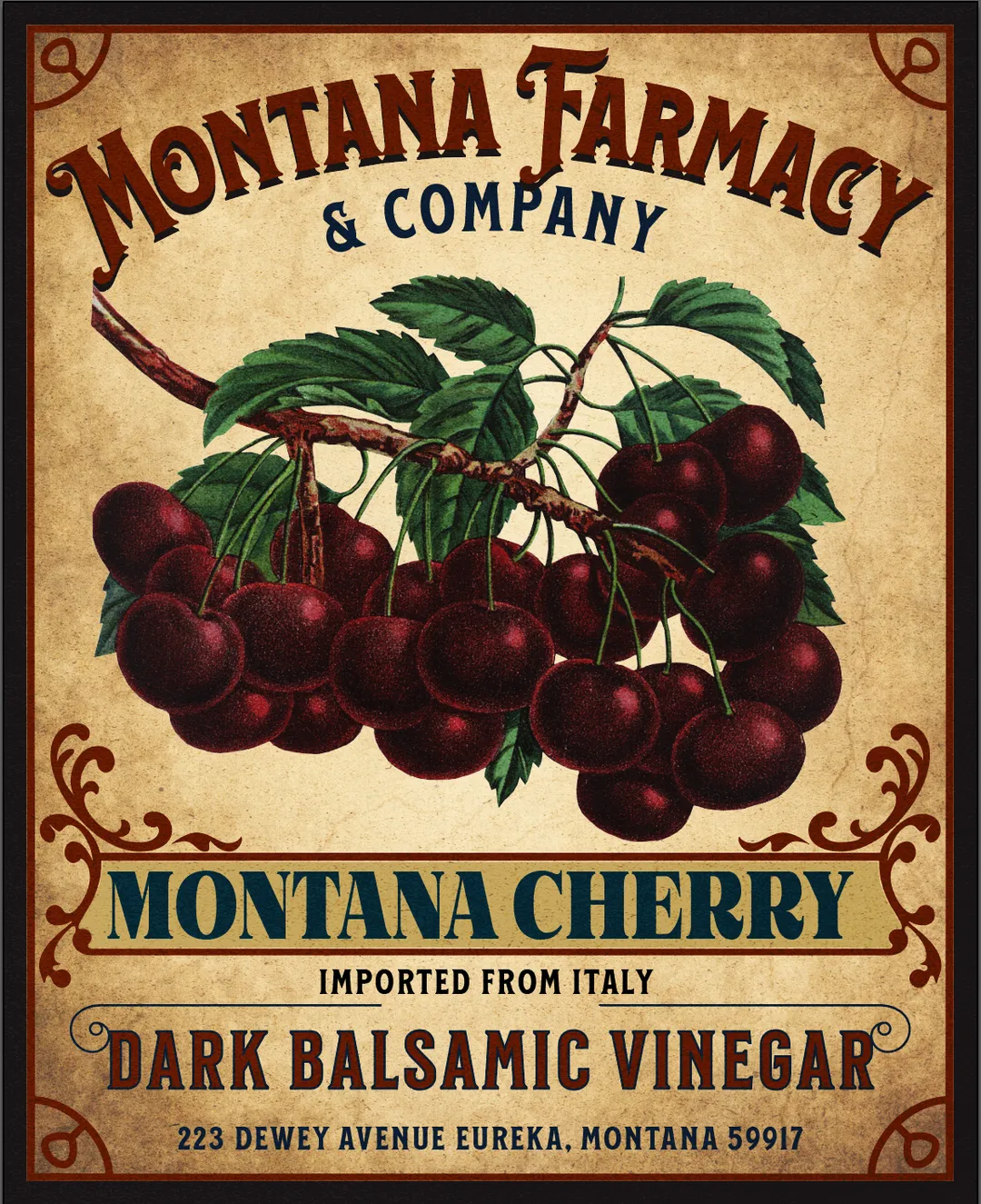 Montana Dark Cherry Balsamic Vinegar Old fashioned 100 ml