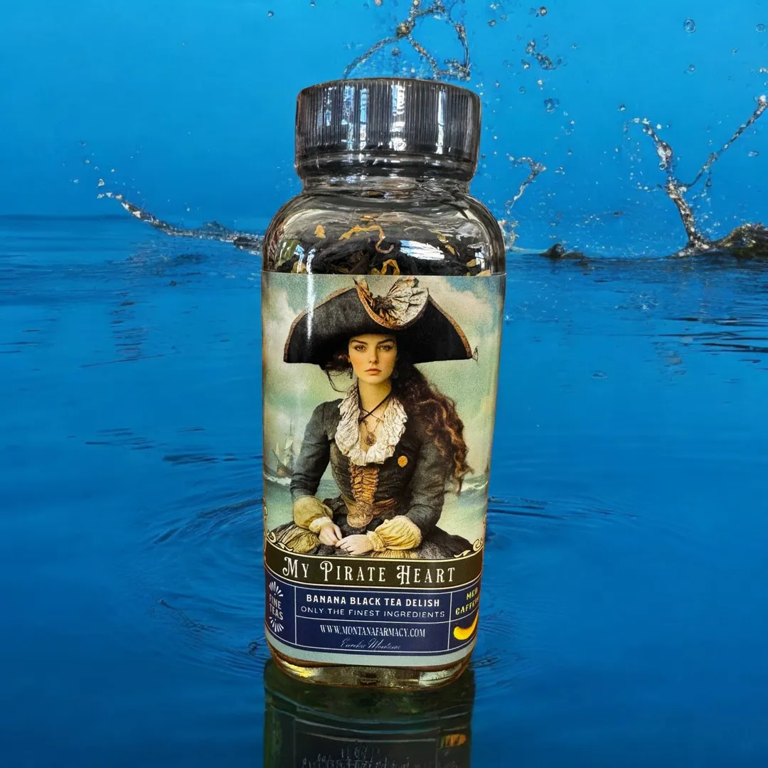 MY Pirate Heart Banana Tea Beautiful Vintage Pirate Lady Jar