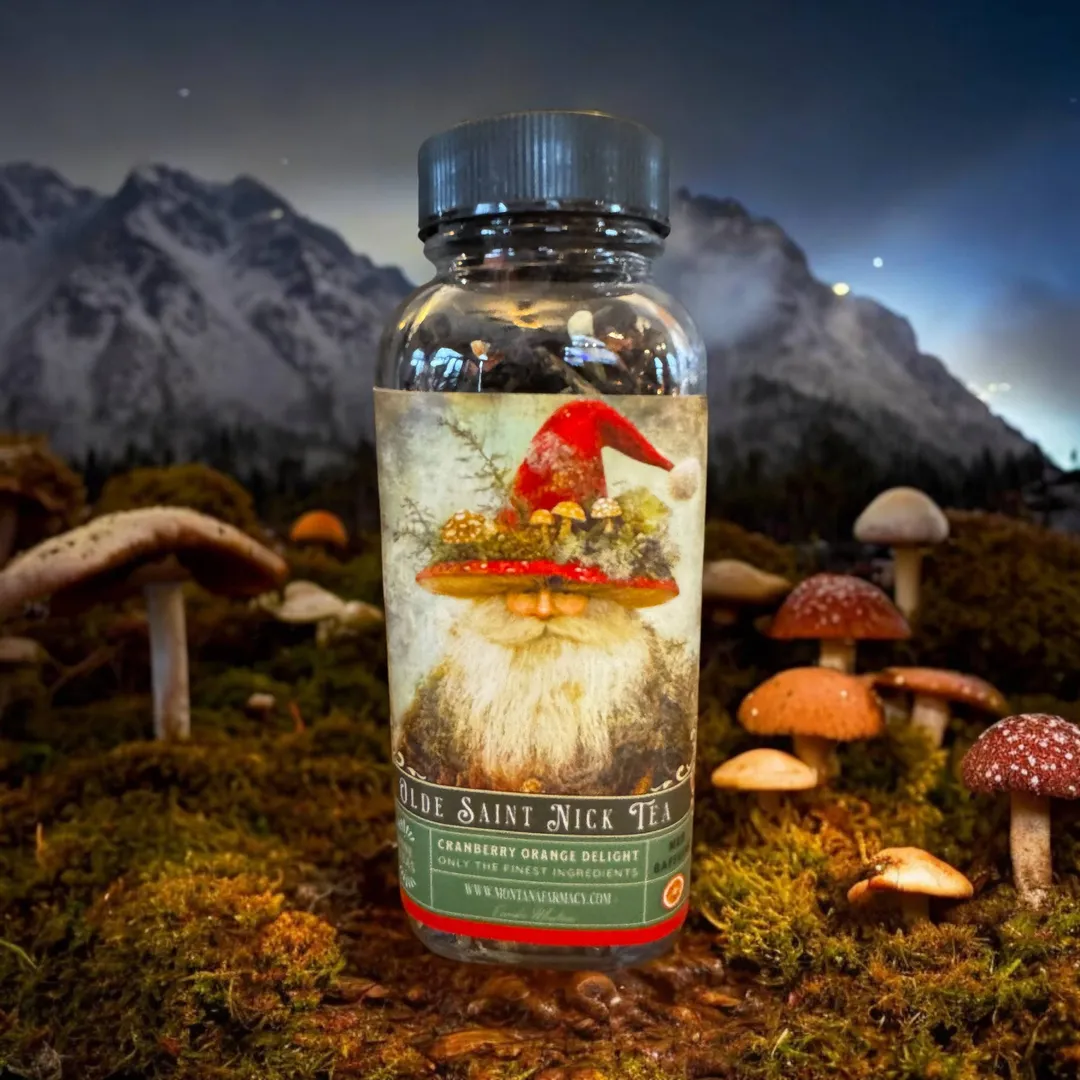 Olde Saint mushroom Nick Vintage Victorian Christmas Tea 